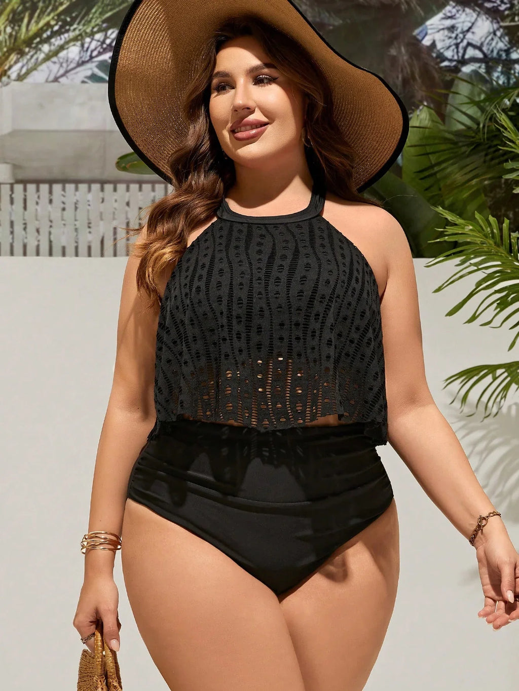Tankini Plus Size Enrugado Maré Serena — fotografia 1 | Mar & Pérola