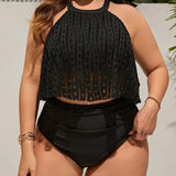 Tankini Plus Size Enrugado Maré Serena