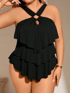 Tankini Plus Size Halter Vazado Luz da Orla — fotografia 4 | Mar & Pérola