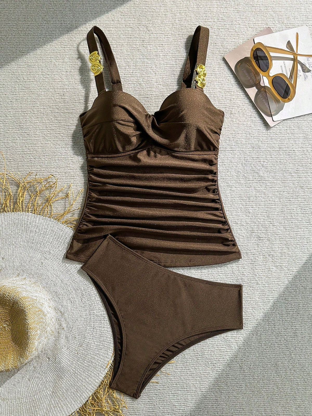 Tankini Push-Up Sol da Enseada com Fivela e Efeito Franzido — fotografia 37 | Mar & Pérola