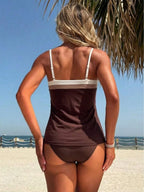Conjunto Tankini Faixas Contrastantes