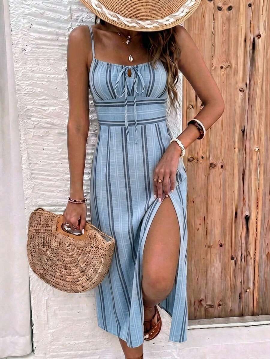 Vestido Camiseta Brisa da Ilha com Amarração e Fenda — fotografia 53 | Mar & Pérola