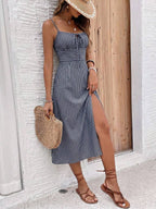 Vestido Camiseta Brisa da Ilha com Amarração e Fenda — fotografia 62 | Mar & Pérola