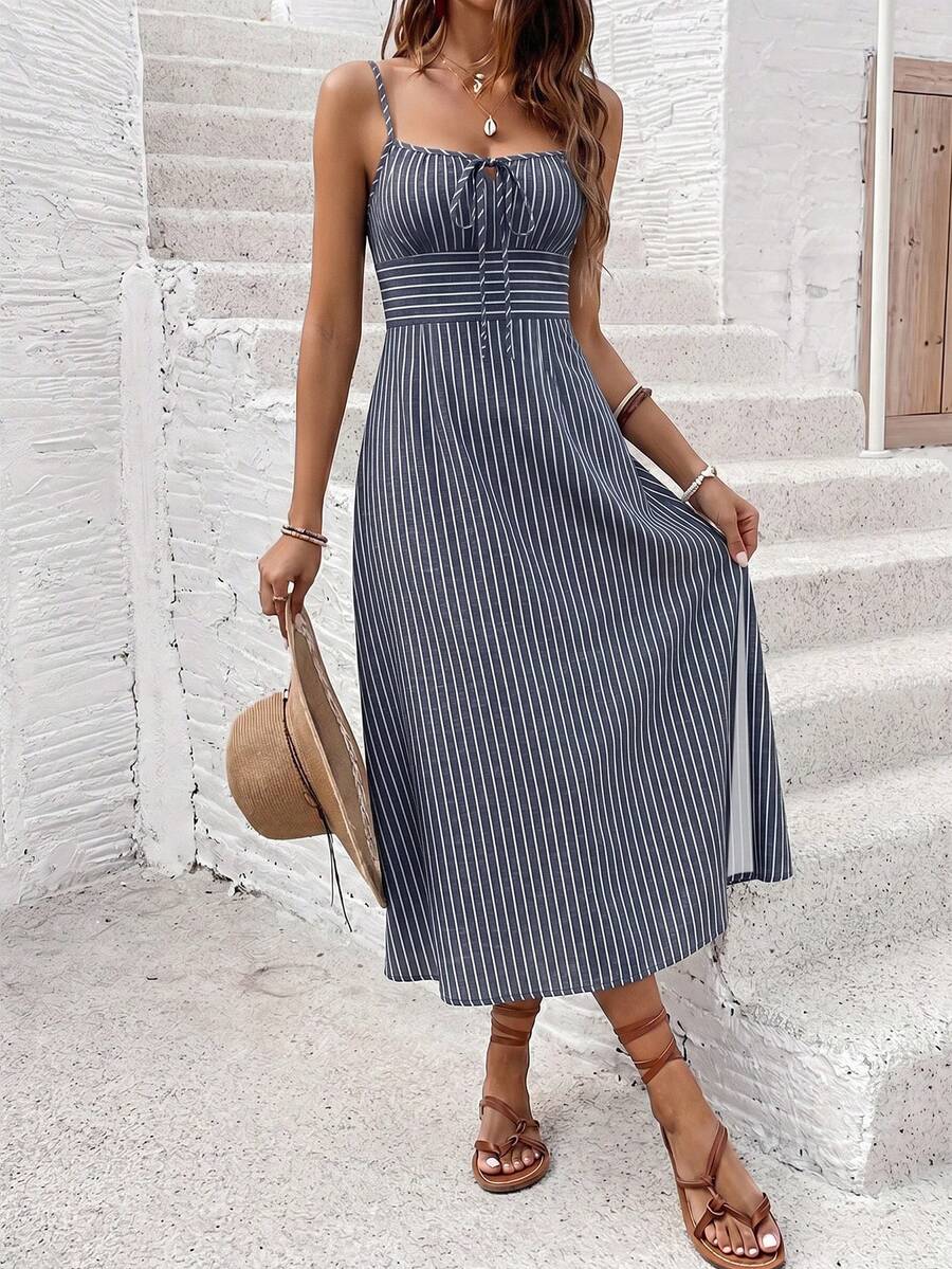 Vestido Camiseta Brisa da Ilha com Amarração e Fenda — fotografia 64 | Mar & Pérola
