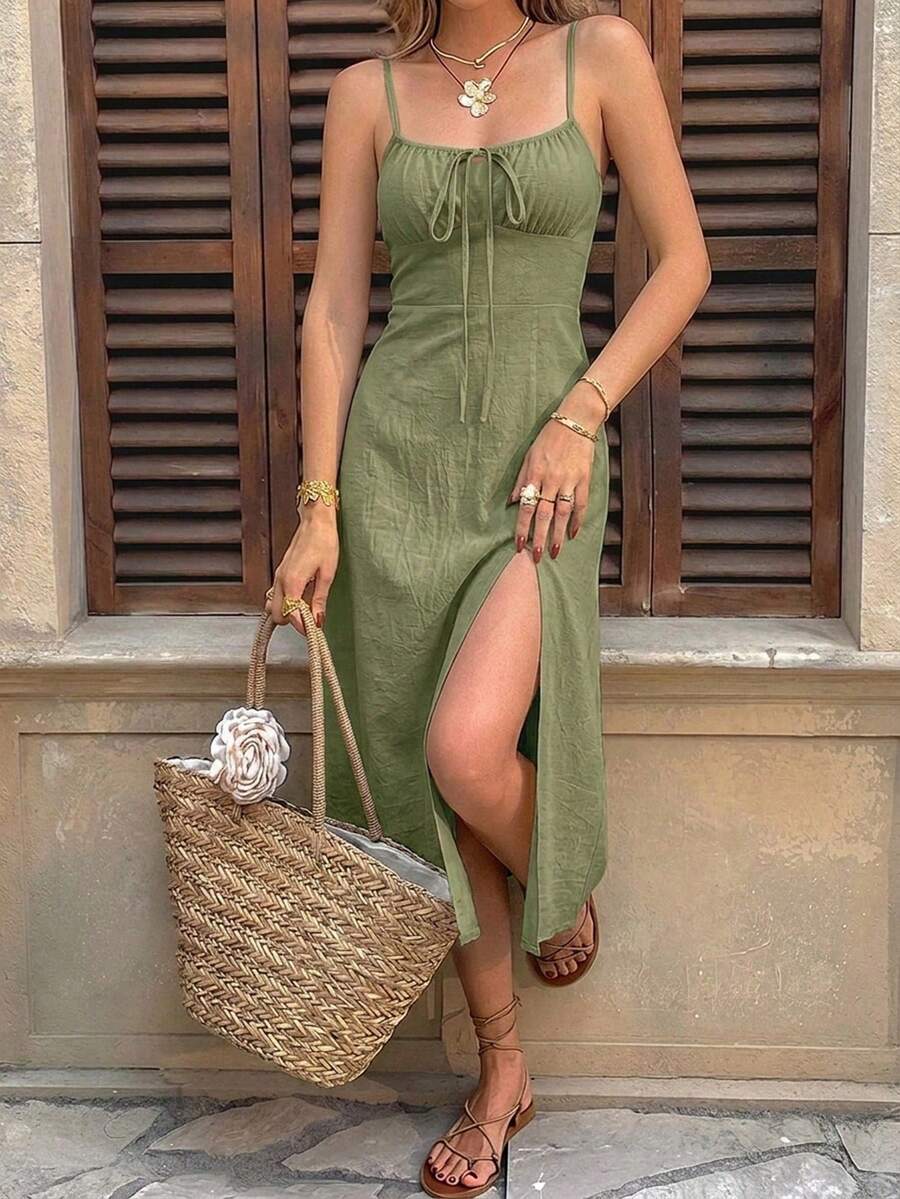 Vestido Camiseta Brisa da Ilha com Amarração e Fenda — fotografia 77 | Mar & Pérola