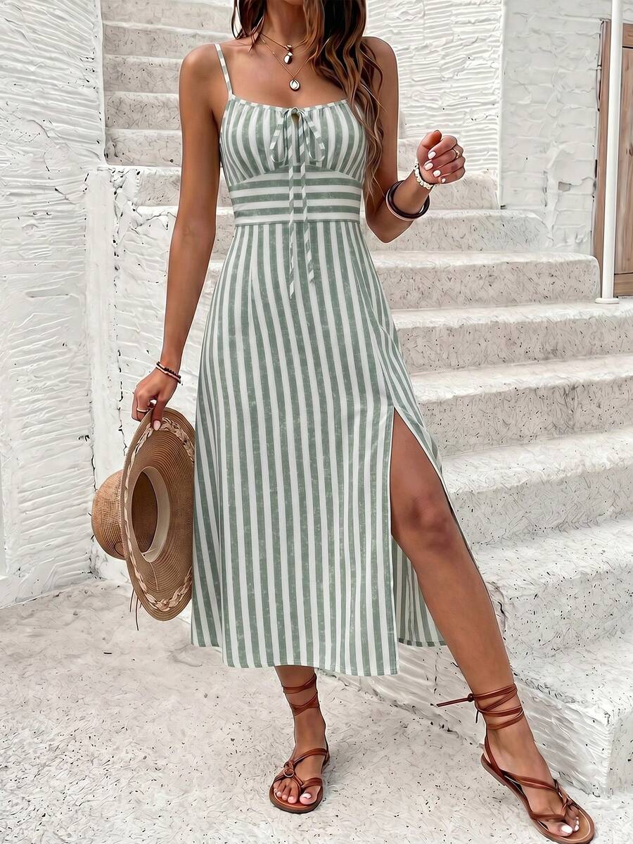 Vestido Camiseta Brisa da Ilha com Amarração e Fenda — fotografia 88 | Mar & Pérola