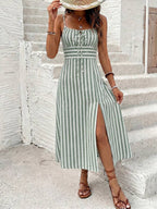Vestido Camiseta Brisa da Ilha com Amarração e Fenda — fotografia 89 | Mar & Pérola