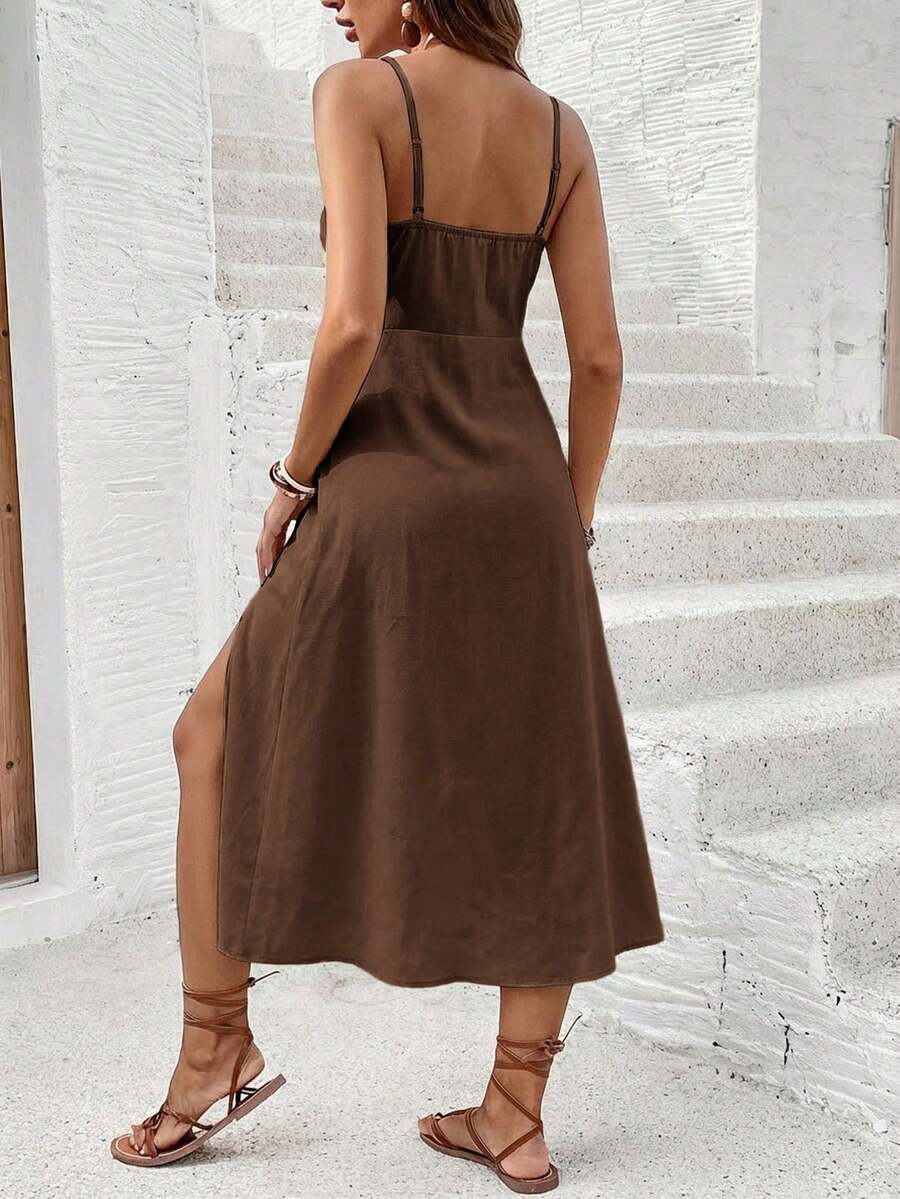 Vestido Camiseta Brisa da Ilha com Amarração e Fenda — fotografia 98 | Mar & Pérola