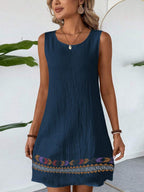 Vestido Curto Boho de Algodão Enseada Boho com Bordado — fotografia 1 | Mar & Pérola