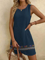 Vestido Curto Boho de Algodão Enseada Boho com Bordado — fotografia 5 | Mar & Pérola