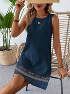 Vestido Curto Boho de Algodão Enseada Boho com Bordado — fotografia 6 | Mar & Pérola