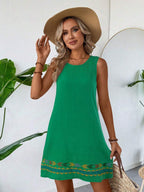 Vestido Curto Boho de Algodão Enseada Boho com Bordado — fotografia 9 | Mar & Pérola