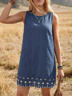 Vestido Curto Boho de Algodão Enseada Boho com Bordado — fotografia 39 | Mar & Pérola