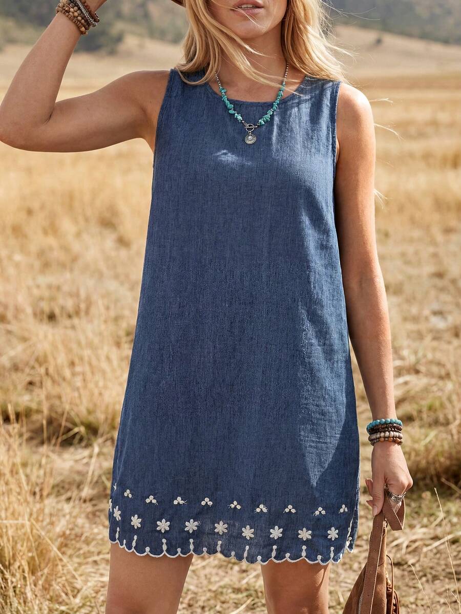Vestido Curto Boho de Algodão Enseada Boho com Bordado — fotografia 39 | Mar & Pérola