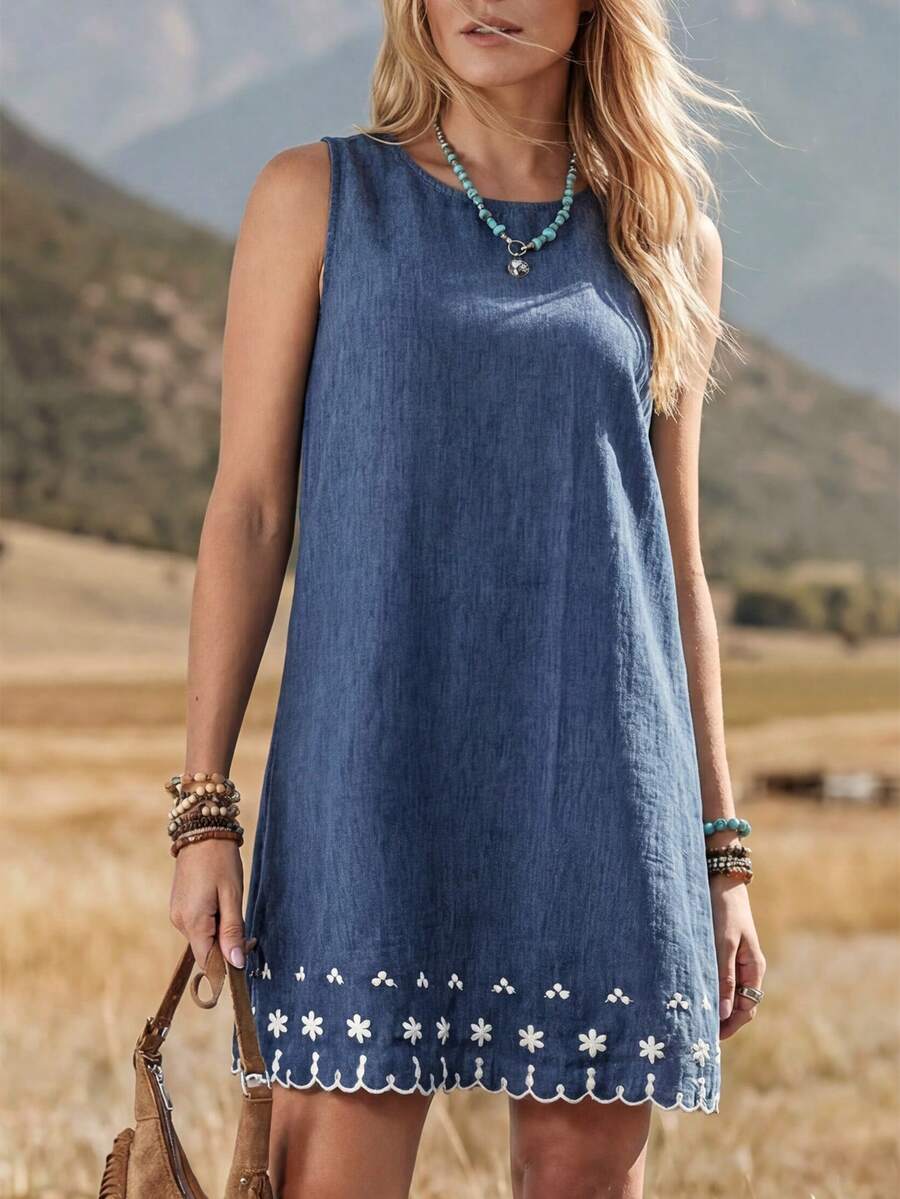 Vestido Curto Boho de Algodão Enseada Boho com Bordado — fotografia 41 | Mar & Pérola