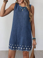 Vestido Curto Boho de Algodão Enseada Boho com Bordado — fotografia 42 | Mar & Pérola