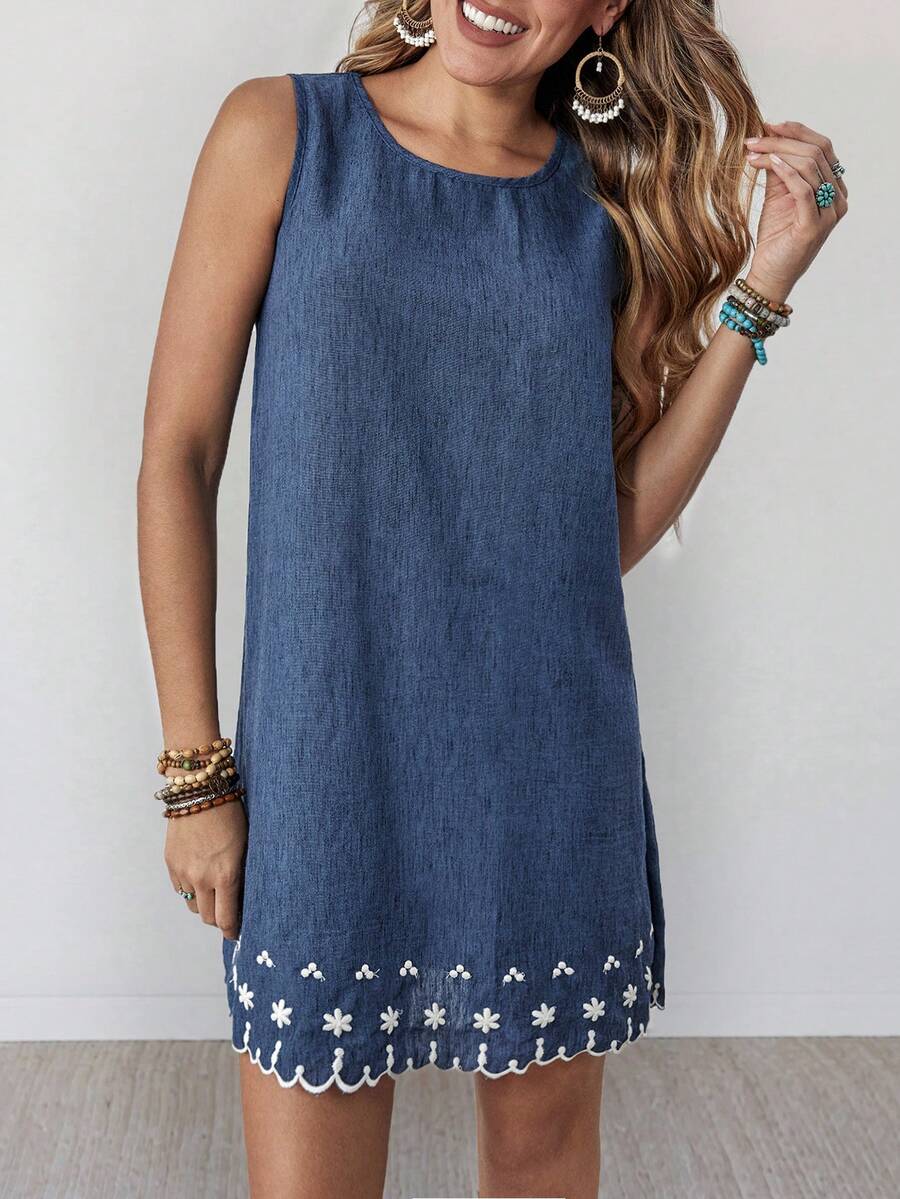 Vestido Curto Boho de Algodão Enseada Boho com Bordado — fotografia 43 | Mar & Pérola