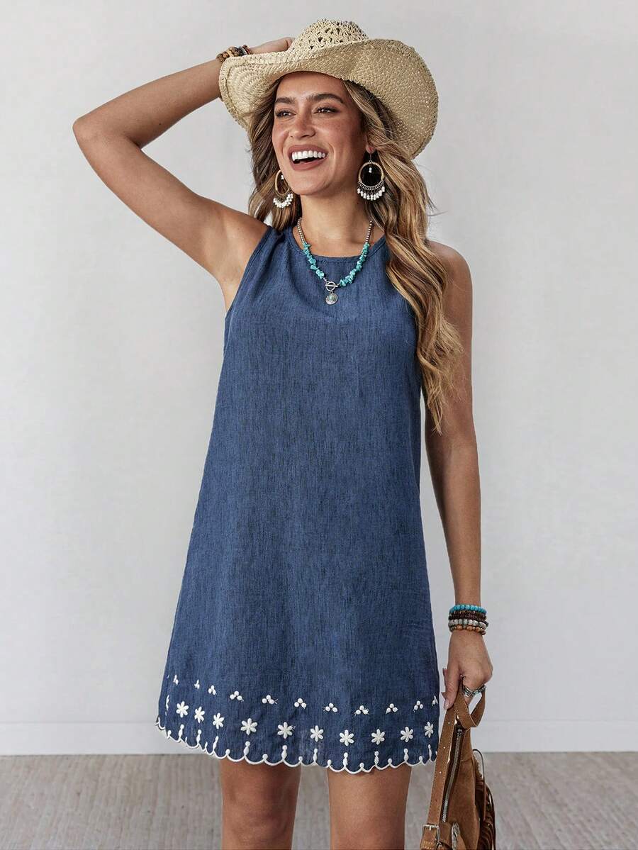 Vestido Curto Boho de Algodão Enseada Boho com Bordado — fotografia 44 | Mar & Pérola