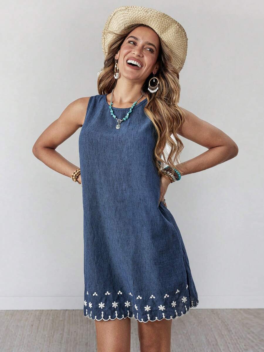 Vestido Curto Boho de Algodão Enseada Boho com Bordado — fotografia 45 | Mar & Pérola