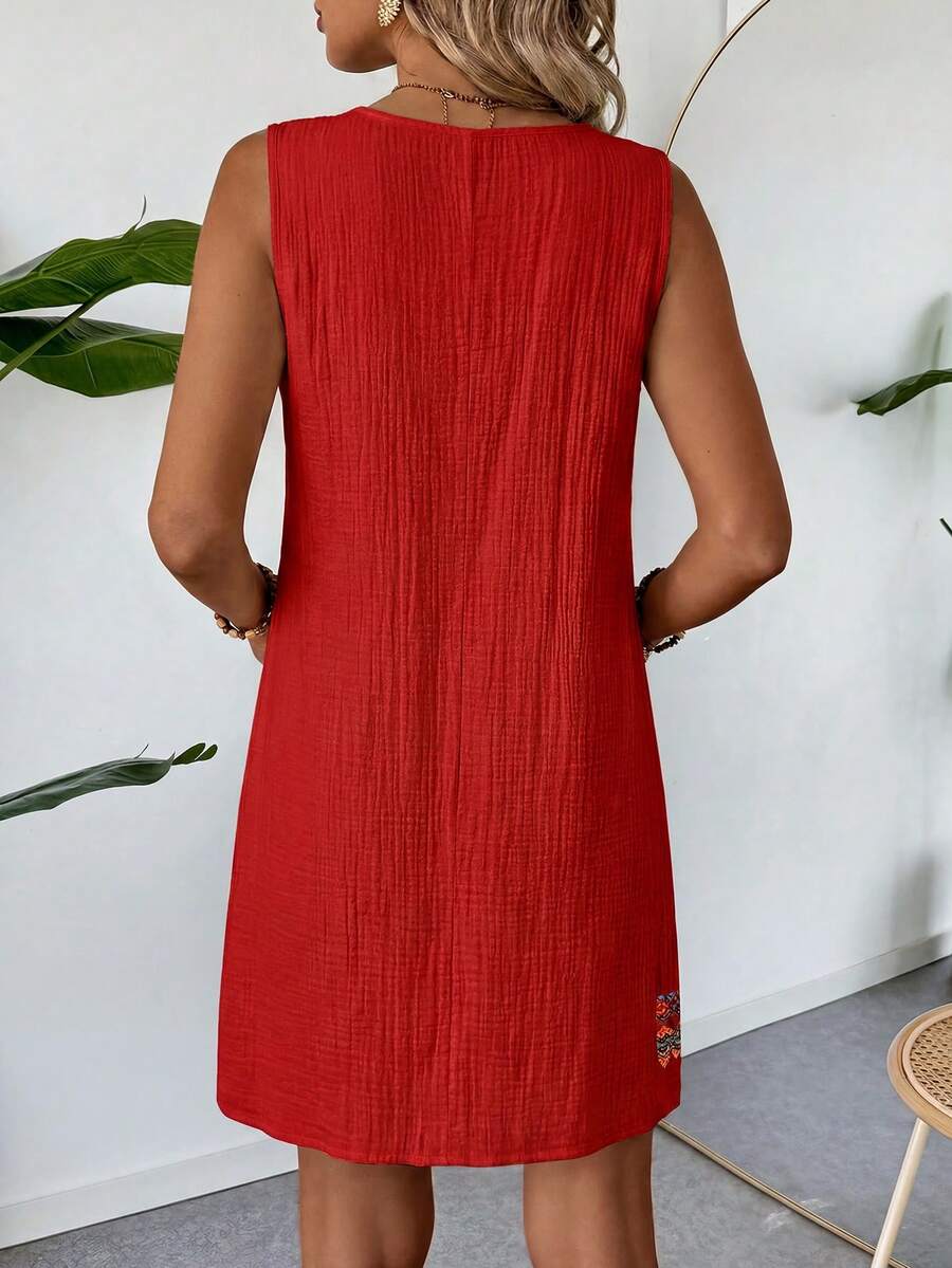 Vestido Curto Boho de Algodão Enseada Boho com Bordado — fotografia 53 | Mar & Pérola
