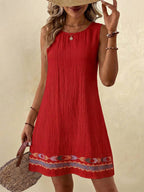 Vestido Curto Boho de Algodão Enseada Boho com Bordado — fotografia 54 | Mar & Pérola