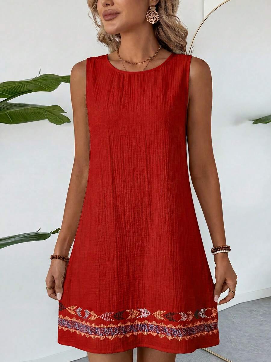 Vestido Curto Boho de Algodão Enseada Boho com Bordado — fotografia 56 | Mar & Pérola