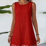 Vestido Curto Boho de Algodão Enseada Boho com Bordado