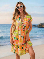 Vestido Curto Boho Orla Boho com Babado e Detalhe em Pompom — fotografia 12 | Mar & Pérola