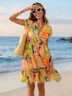 Vestido Curto Boho Orla Boho com Babado e Detalhe em Pompom — fotografia 13 | Mar & Pérola