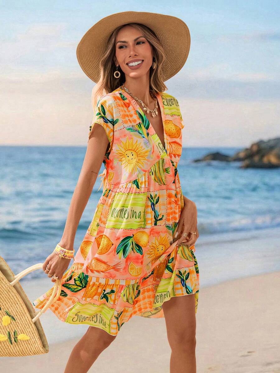 Vestido Curto Boho Orla Boho com Babado e Detalhe em Pompom — fotografia 15 | Mar & Pérola