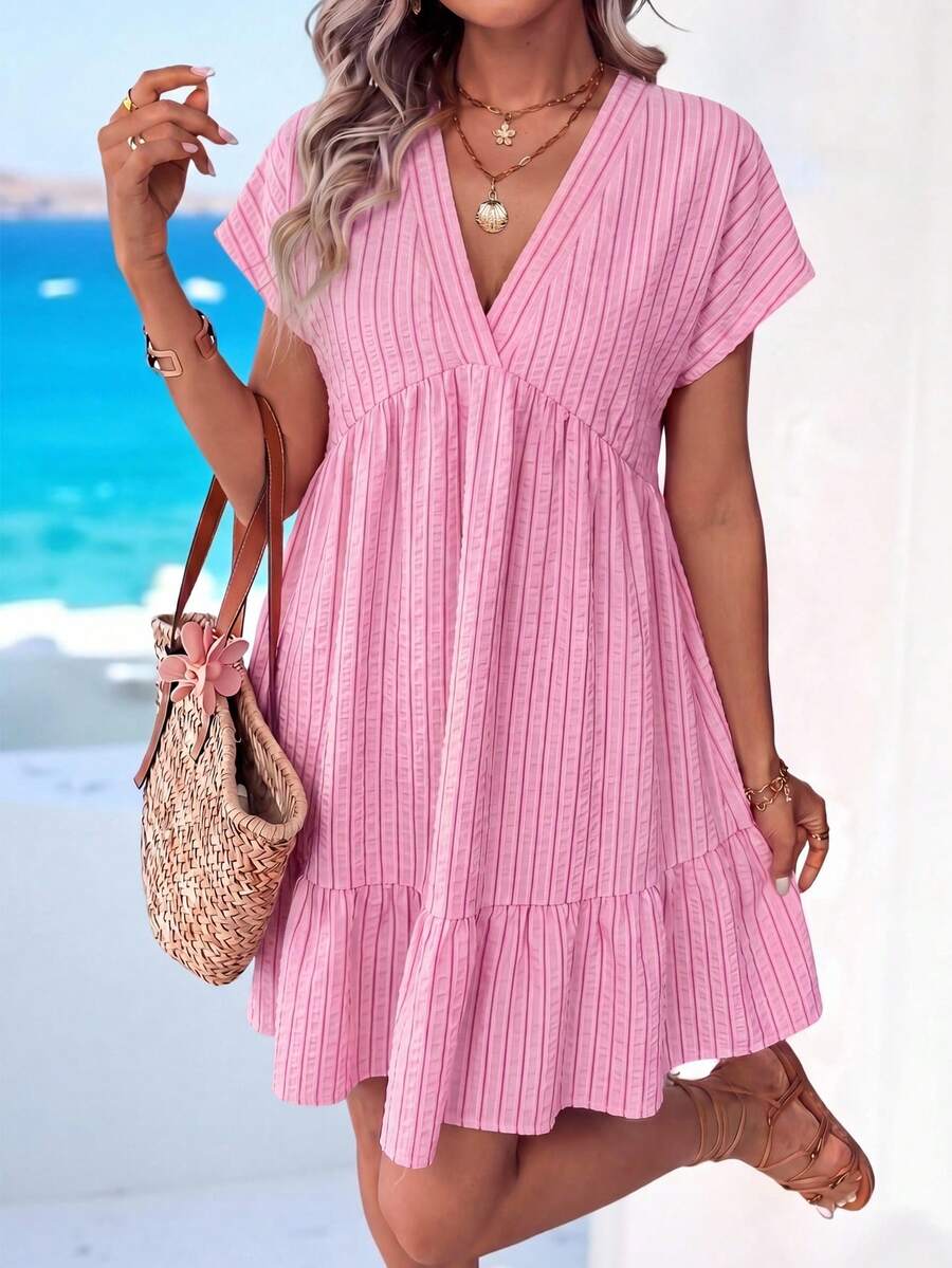 Vestido Curto Boho Orla Boho com Babado e Detalhe em Pompom — fotografia 37 | Mar & Pérola