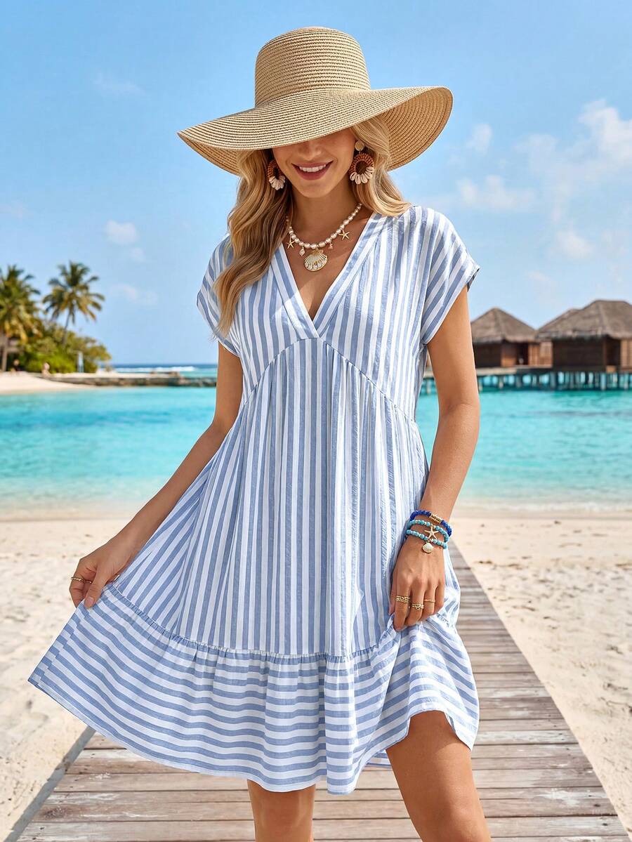 Vestido Curto Boho Orla Boho com Babado e Detalhe em Pompom — fotografia 51 | Mar & Pérola