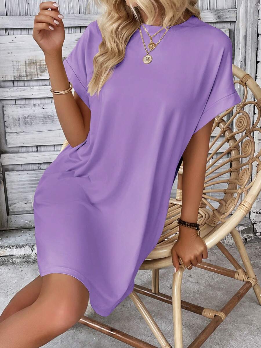 Vestido Curto Camiseta Brisa da Ilha com Bolsos e Manga Morcego — fotografia 35 | Mar & Pérola