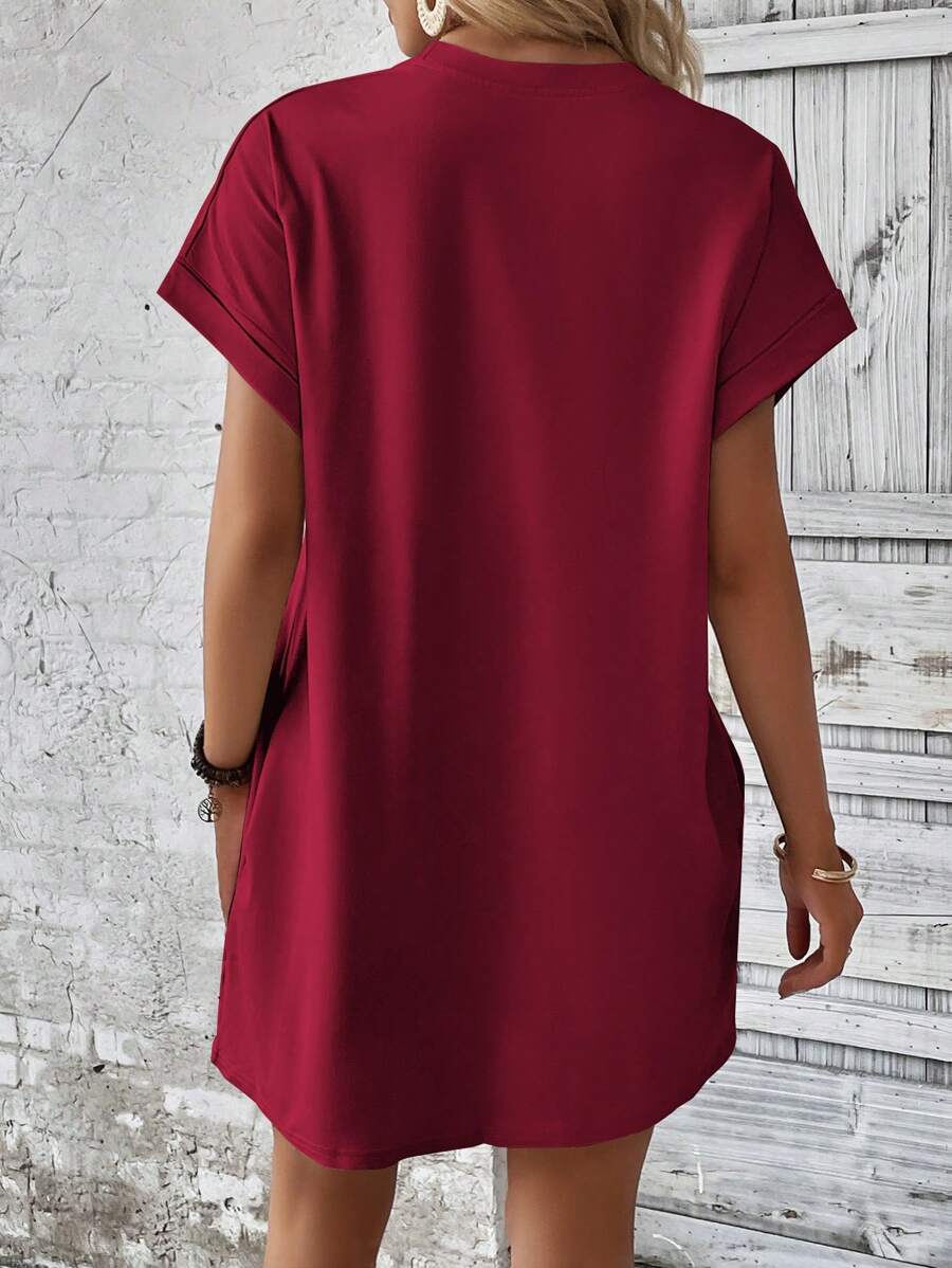 Vestido Curto Camiseta Brisa da Ilha com Bolsos e Manga Morcego — fotografia 45 | Mar & Pérola