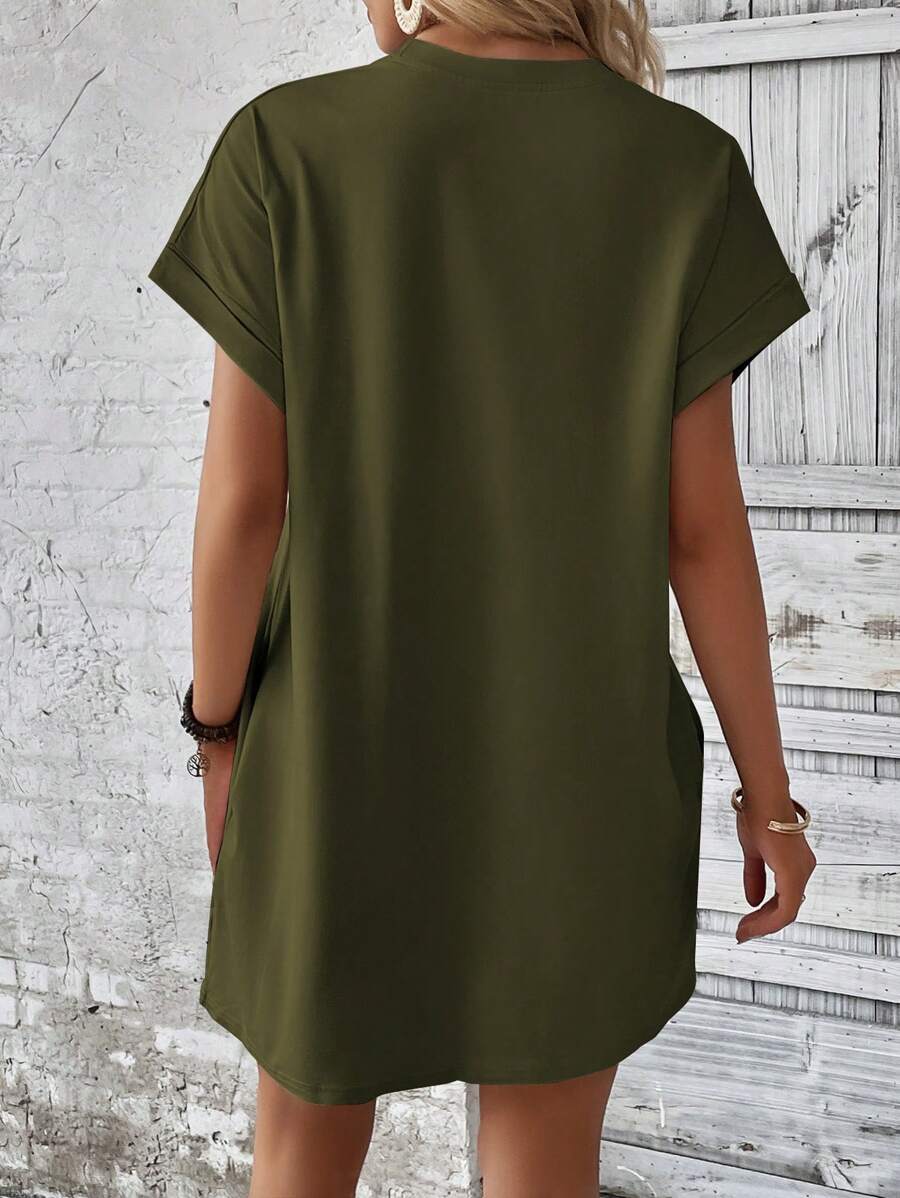 Vestido Curto Camiseta Brisa da Ilha com Bolsos e Manga Morcego — fotografia 50 | Mar & Pérola