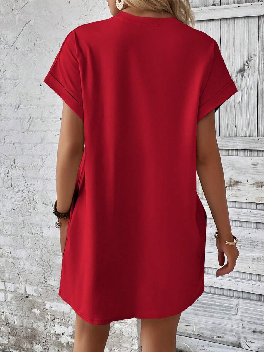 Vestido Curto Camiseta Brisa da Ilha com Bolsos e Manga Morcego — fotografia 55 | Mar & Pérola
