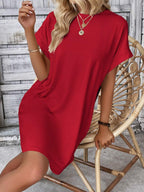 Vestido Curto Camiseta Brisa da Ilha com Bolsos e Manga Morcego — fotografia 57 | Mar & Pérola