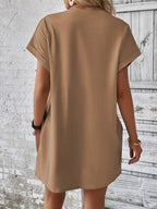 Vestido Curto Camiseta Brisa da Ilha com Bolsos e Manga Morcego — fotografia 60 | Mar & Pérola