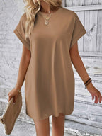 Vestido Curto Camiseta Brisa da Ilha com Bolsos e Manga Morcego — fotografia 63 | Mar & Pérola