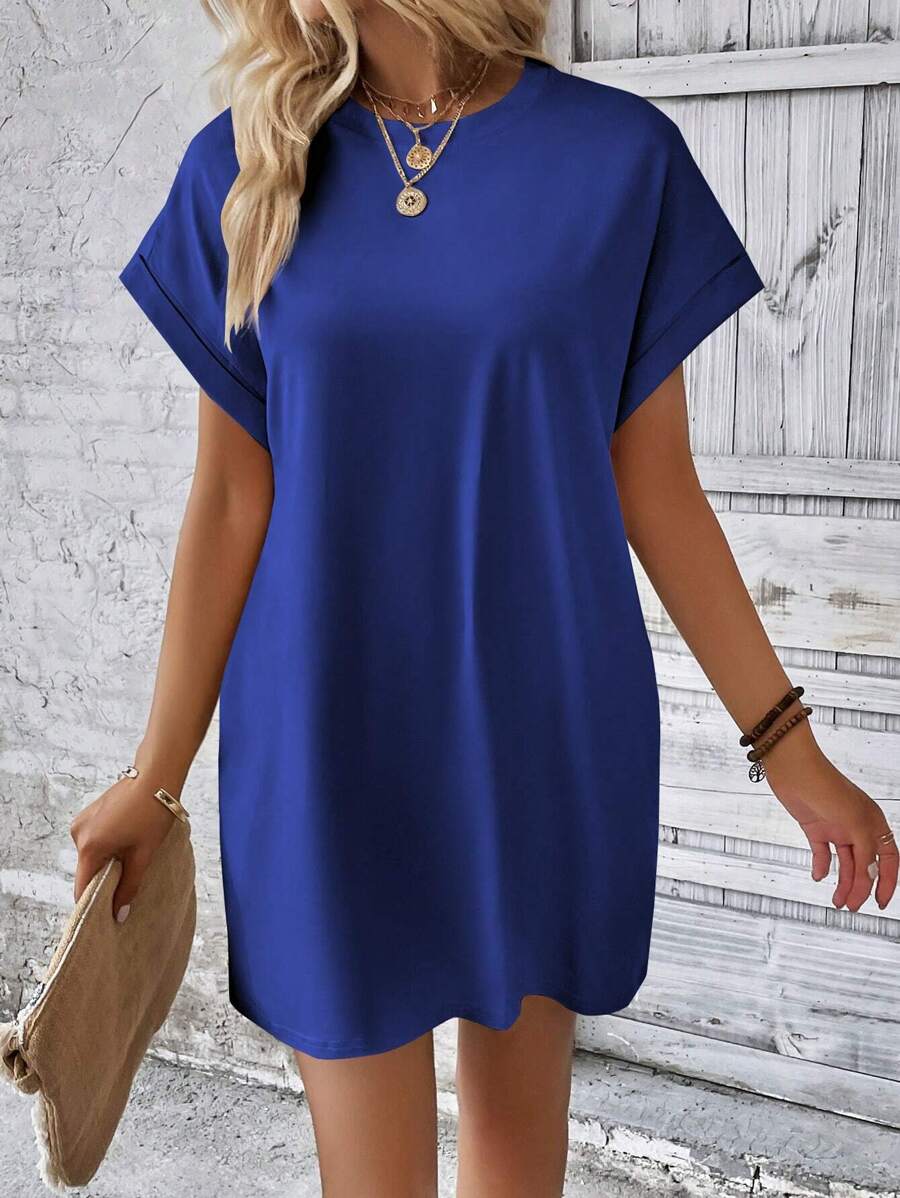 Vestido Curto Camiseta Brisa da Ilha com Bolsos e Manga Morcego — fotografia 67 | Mar & Pérola