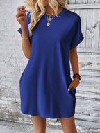 Vestido Curto Camiseta Brisa da Ilha com Bolsos e Manga Morcego — fotografia 69 | Mar & Pérola