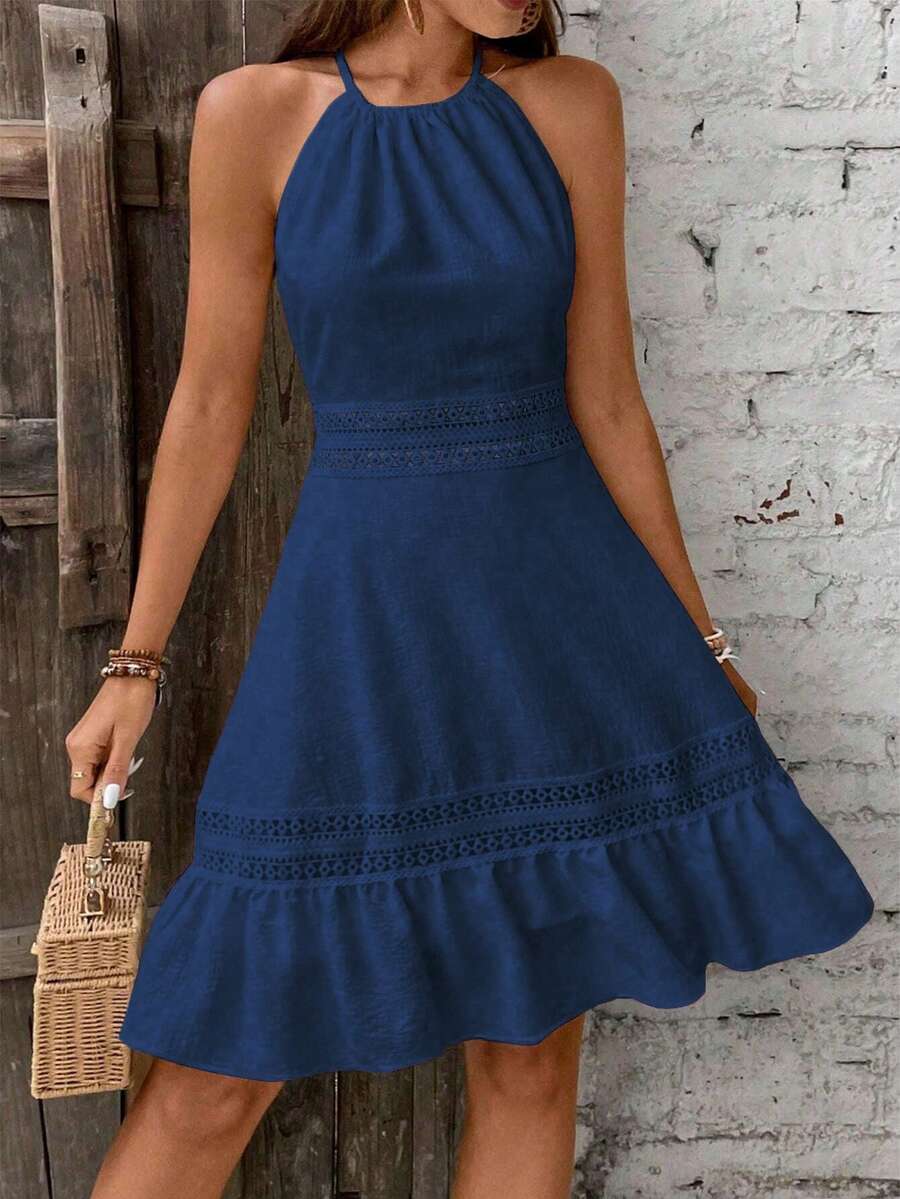 Vestido Curto Halter Brisa da Ilha com Babado e Laço — fotografia 58 | Mar & Pérola