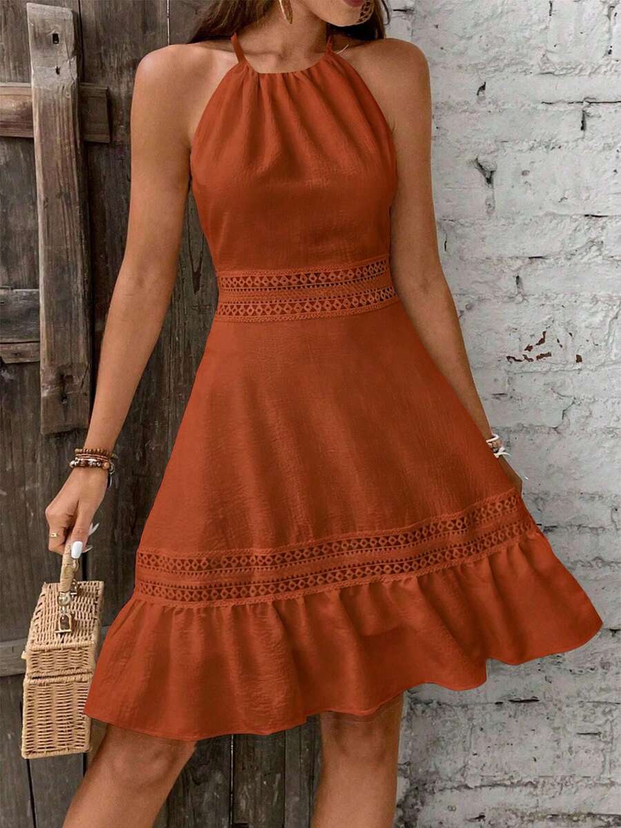 Vestido Curto Halter Brisa da Ilha com Babado e Laço — fotografia 69 | Mar & Pérola