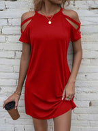 Vestido Curto Ombro a Ombro Brisa da Ilha com Detalhe Vazado — fotografia 8 | Mar & Pérola