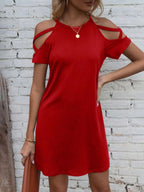 Vestido Curto Ombro a Ombro Brisa da Ilha com Detalhe Vazado — fotografia 11 | Mar & Pérola