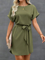 Vestido Curto Túnica Sol da Enseada com Cinto e Bolsos — fotografia 11 | Mar & Pérola