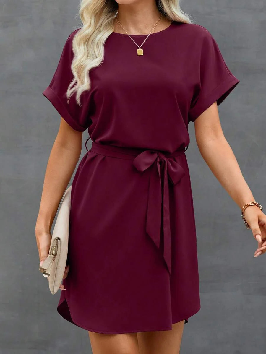 Vestido Curto Túnica Sol da Enseada com Cinto e Bolsos — fotografia 16 | Mar & Pérola