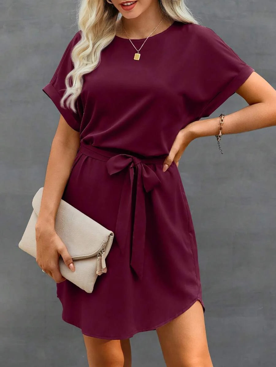Vestido Curto Túnica Sol da Enseada com Cinto e Bolsos — fotografia 18 | Mar & Pérola