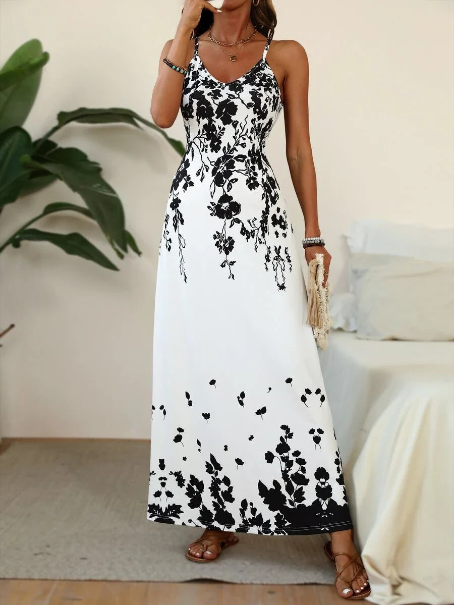 Vestido Longo Boho de Alças Finas Brisa Boho com Bainha Assimétrica — fotografia 10 | Mar & Pérola