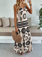 Vestido Longo Boho de Alças Finas Brisa Boho com Bainha Assimétrica — fotografia 34 | Mar & Pérola